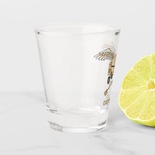 Betonmischer Beige Schnapsglas (Links)