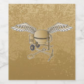 Betonmischer beige weinetikett (Einzelnes Label)