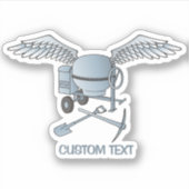 Betonmischer blau-grau aufkleber (Vorderseite)