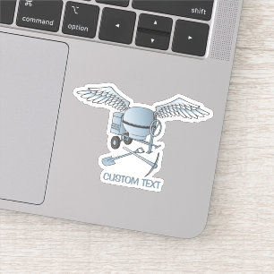 Betonmischer blau-grau aufkleber