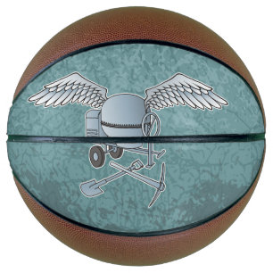 Betonmischer blau-grau basketball