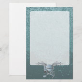 Betonmischer blau-grau briefpapier (Vorne/Hinten)