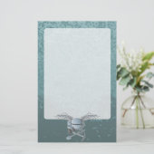 Betonmischer blau-grau briefpapier (Stehend Vorderseite)