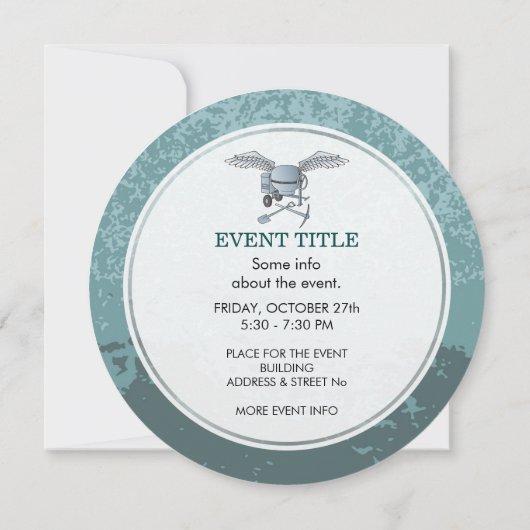 Betonmischer blau-grau einladung (Rückseite)