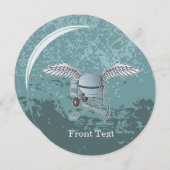 Betonmischer blau-grau einladung (Vorne/Hinten)