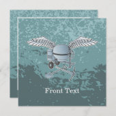 Betonmischer blau-grau einladung (Vorne/Hinten)