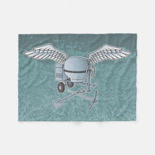 Betonmischer blau-grau fleecedecke (Vorderseite (Horizontal))