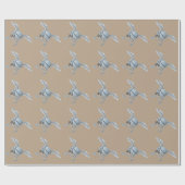 Betonmischer blau-grau geschenkpapier (Flach)