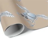 Betonmischer blau-grau geschenkpapier (Rolleneckpunkt)