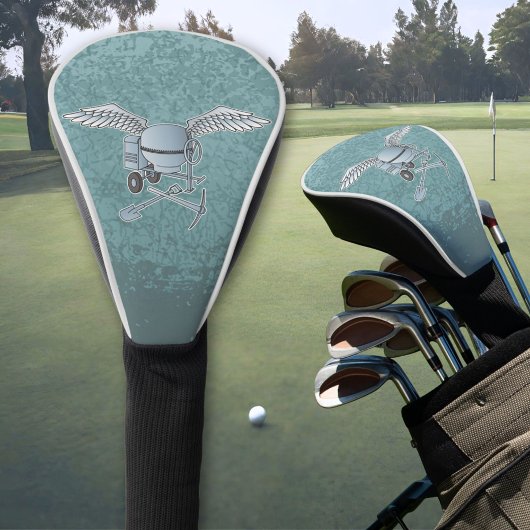 Betonmischer blau-grau golf headcover