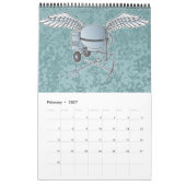 Betonmischer blau-grau kalender (Feb 2027)