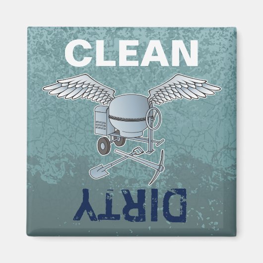 Betonmischer blau-grau magnet (Vorne)