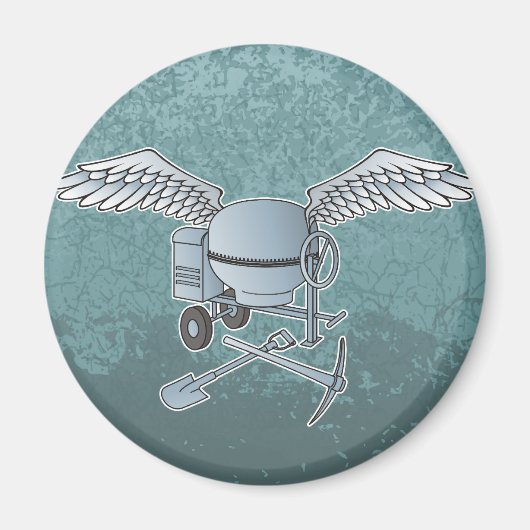 Betonmischer blau-grau magnet (Vorne)