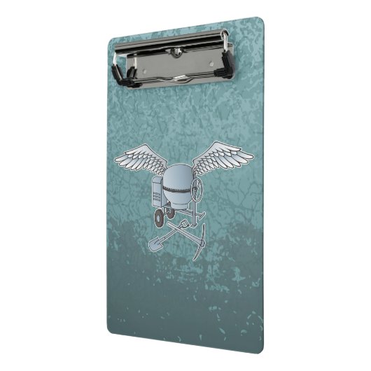 Betonmischer blau-grau mini klemmbrett (Gewinkelt2)