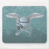 Betonmischer blau-grau mousepad (Vorne)