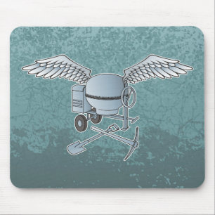 Betonmischer blau-grau mousepad