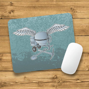 Betonmischer blau-grau mousepad