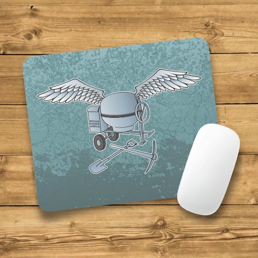 Betonmischer blau-grau mousepad