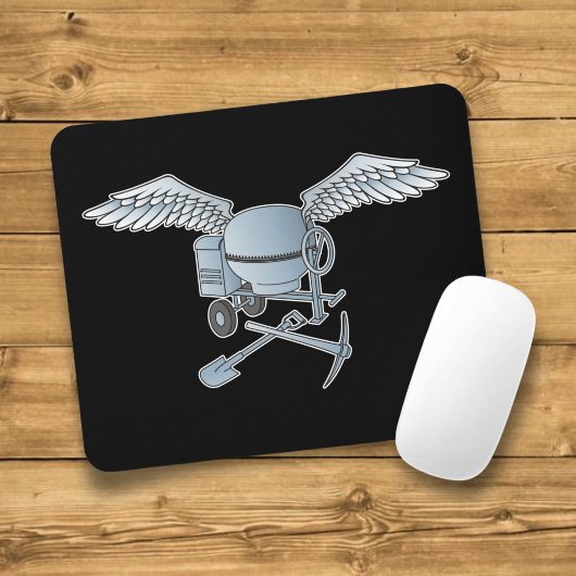 Betonmischer blau-grau mousepad