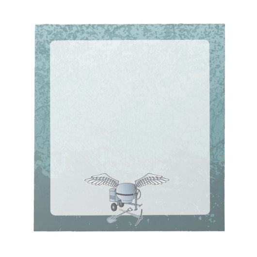 Betonmischer blau-grau notizblock (Vorderseite)