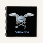 Betonmischer blau-grau notizbuch (Vorderseite)