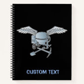 Betonmischer blau-grau notizbuch (Vorderseite)