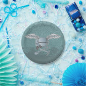 Betonmischer blau-grau pappteller (Party)