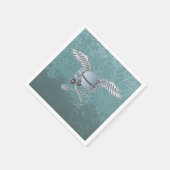 Betonmischer blau-grau serviette (Ecke)