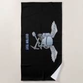 Betonmischer blau-grau strandtuch (Vorderseite)