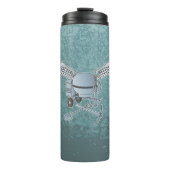 Betonmischer blau-grau thermosbecher (Vorderseite)