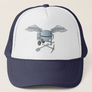Betonmischer blau-grau truckerkappe
