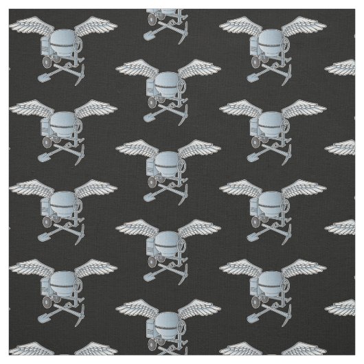 Betonmischer Blaugraues Muster Stoff (Muster)