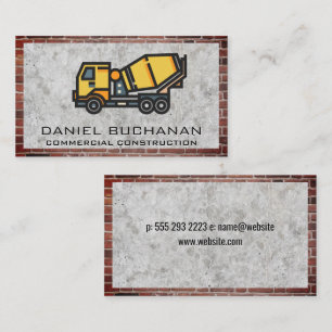 Betonmischer Brick Wall Border Visitenkarte