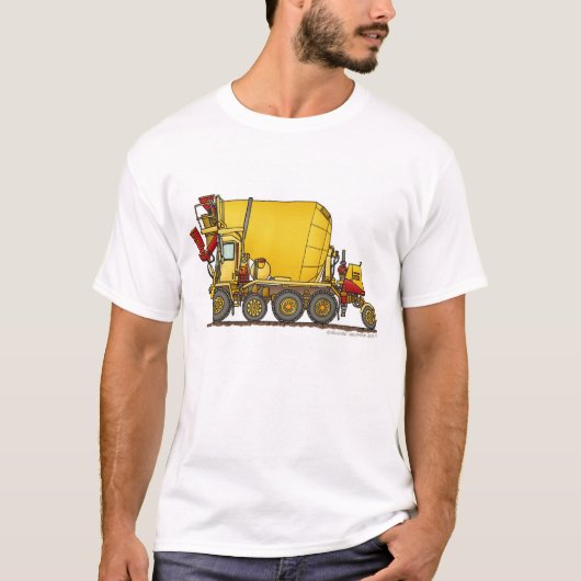 Betonmischer-Fronten-Entladungs-LKW-Bau AP T-Shirt (Vorderseite)
