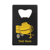 Betonmischer Geldbeutel Flaschenöffner (Rückseite)