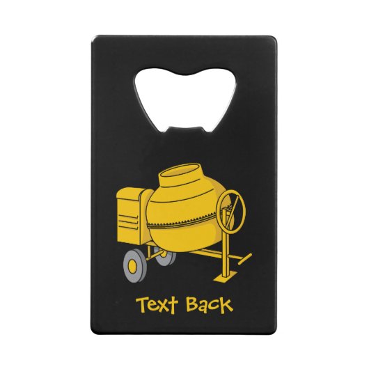 Betonmischer Geldbeutel Flaschenöffner (Rückseite)