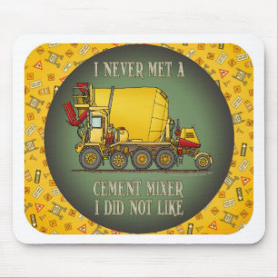 Betonmischer-LKW-Betreiber-Zitat-Mausunterlage Mousepad