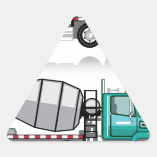Betonmischer LKW Dreieckiger Aufkleber