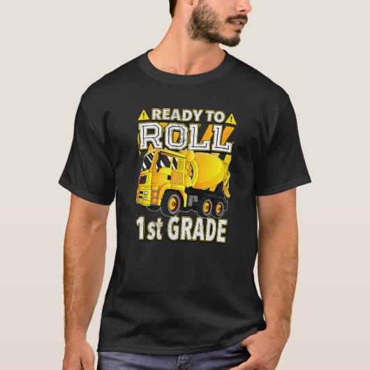 Betonmischer LKW für die Roll-on-1st-Klasse T-Shirt (Vorderseite)