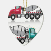 Betonmischer LKW Keramik Ornament (Links)