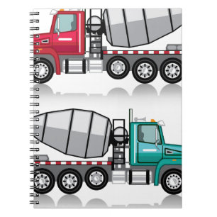 Betonmischer LKW Notizblock