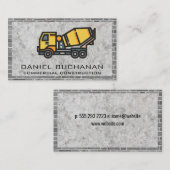 Betonmischer | Mauer Visitenkarte (Vorne/Hinten)