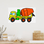 Betonmischer Poster (Küche)