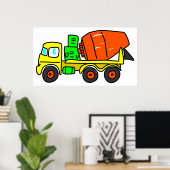 Betonmischer Poster (Heimbüro)
