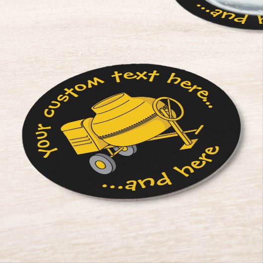 Betonmischer Runder Pappuntersetzer (Angewinkelt)