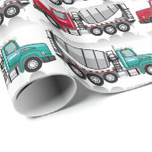 Betonmischer Truck Geschenkpapier (Rolleneckpunkt)