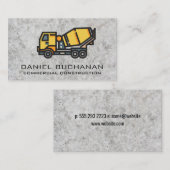 Betonmischer Visitenkarte (Vorne/Hinten)