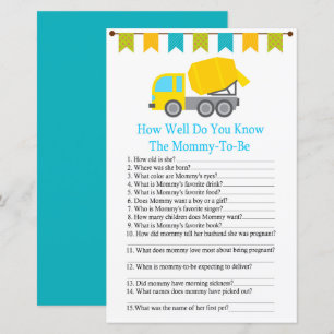 Betonmischer wie gut Sie wissen, Babydusche