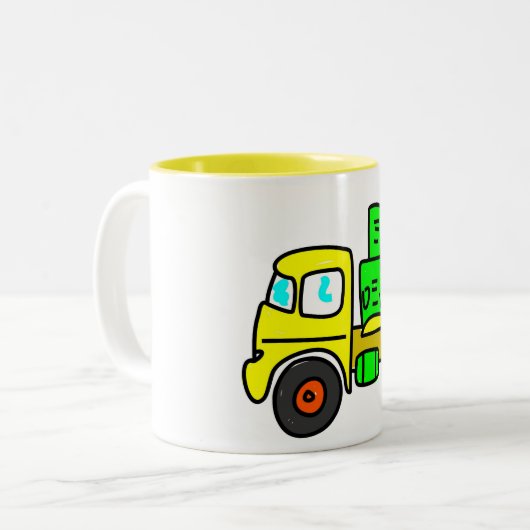 Betonmischer Zweifarbige Tasse (Vorderseite Links)