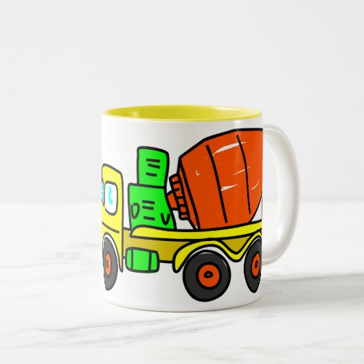 Betonmischer Zweifarbige Tasse (VorderseiteRechts)